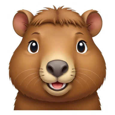 cute happy capybara sticker