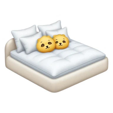 cozy bed with pillow sticker