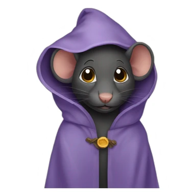 Black Rat In A Robe sticker