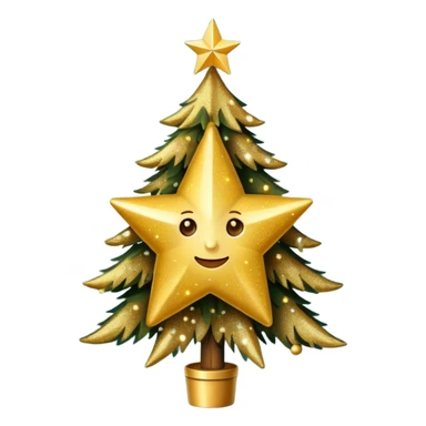 a star on a Christmas tree   sticker