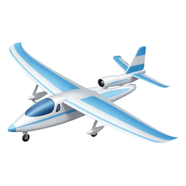 glider, large wingspan, white, 1 seat sticker