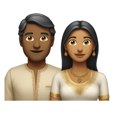 Matching indian man and woman sticker