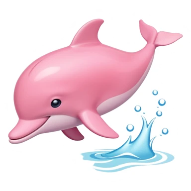 Pale pink dolphin sticker