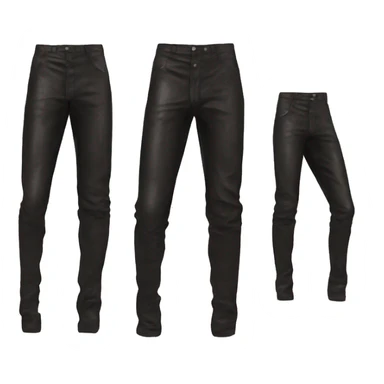 rick owens dark loose leather pants sticker