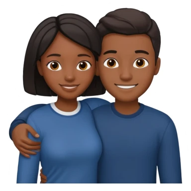 Couple in love black girl and Mexican boy  sticker