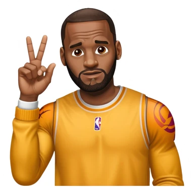 Lebron sticking up the middle finger  sticker