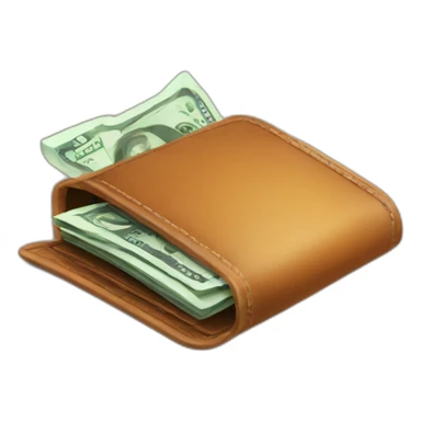 wallet with money sticker