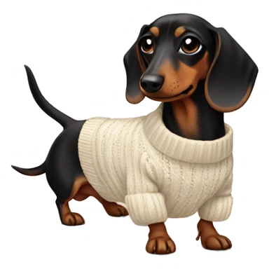 Dachshund wearing chanel Sweater  sticker