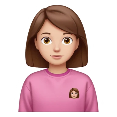 sleeping pink sweatshirt brown hair sticker