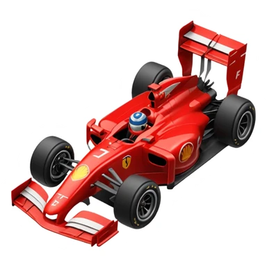 Kırmızı F1 aracı sticker