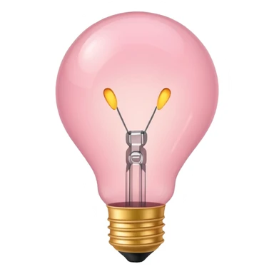 light pink light bulb apple emoji style variation 2 sticker