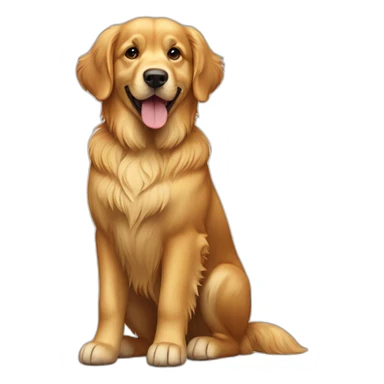 Dog golden retriever full-height sticker