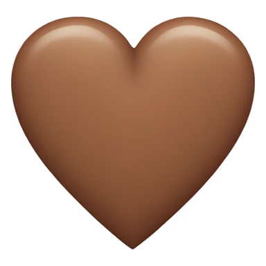 Brown pastel heart sticker