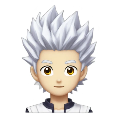 Killua from Hunter x Hunter with white shirt and lightning sticker