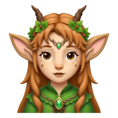 Cute Druid human like fawn with elf ears sticker