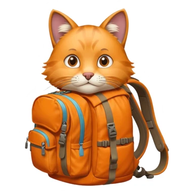 backpacked mountain cat sticker