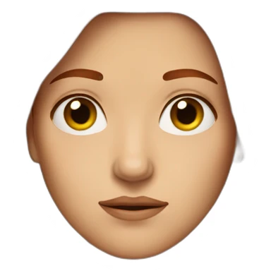 Frowning woman with long auburn hair sticker