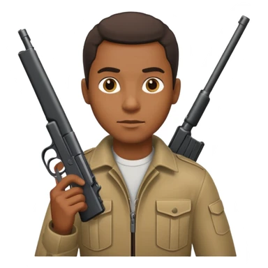 black guy with gun sticker