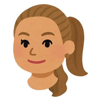 Beyonce's head in Irasutoya style, friendly, simple, cartoonish, soft colors, round face, big eyes, subtle smile, no background sticker