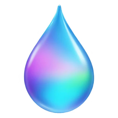 Holographic water drop sticker