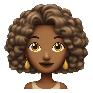 Sassy brown woman with long nails  sticker