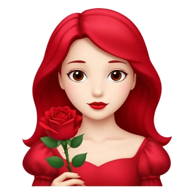 Red rose princess sticker