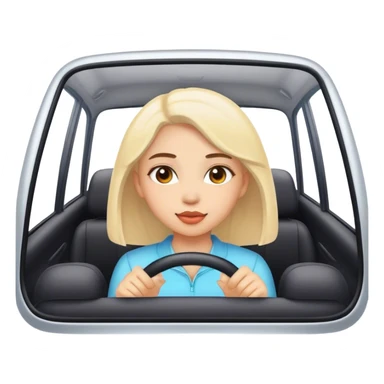 girl and car  sticker