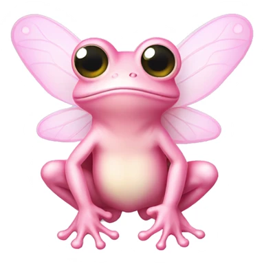 Light pink Fairy frog with wings sticker