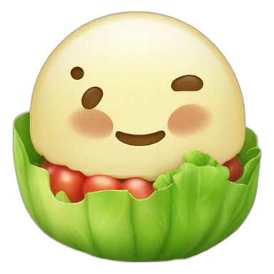 tamagochi feliz y vegetariano sticker