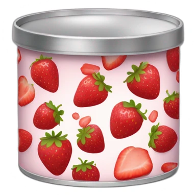 A can of strawberry jam sticker