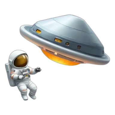 ufo shooting an astronaut sticker