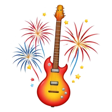 light blue fireworks music sticker