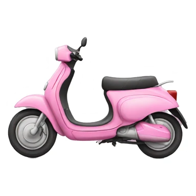 Pink moped  sticker