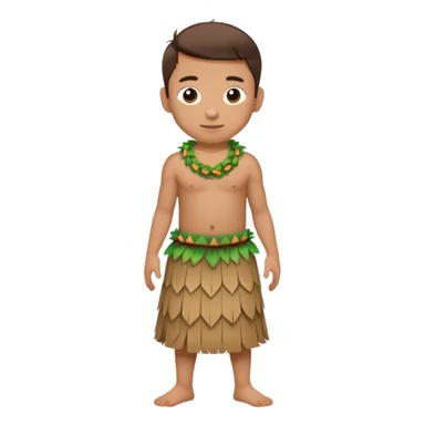 A boy with 808cm hula skirt sticker