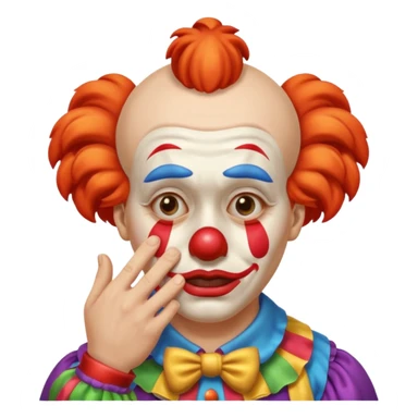 clown facepalm emoji sticker