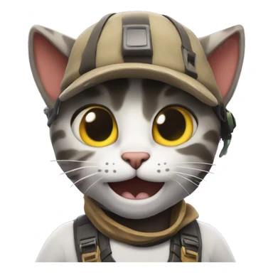 cat playing fortnite sticker