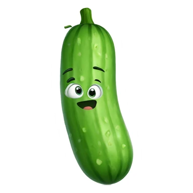 Cucumber holding a cucumber sticker