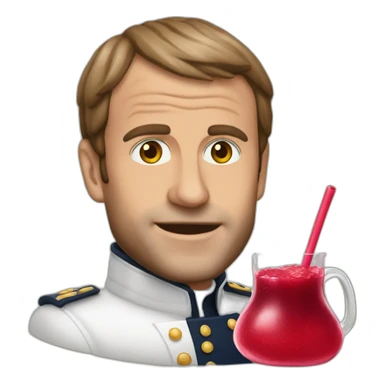 Macron buvant de la grenadine  sticker