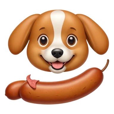 Perro con salchicha sticker