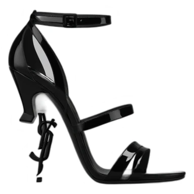 Ysl TRIBUTE heel SANDAL black PATENT LEATHER sticker