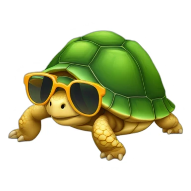 Tortue avec lunettes de soleil sticker