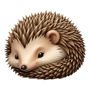 Sleeping baby hedgehog curled up sticker