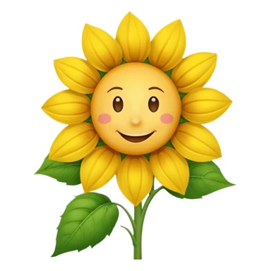 Smiling sunflower  sticker