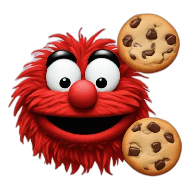 Red Muppet with cookie sticker