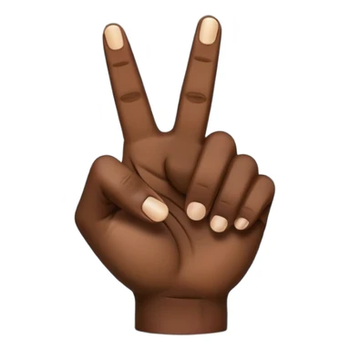 🖖🏾 this emoji with the index finger down and thumb slightly down sticker