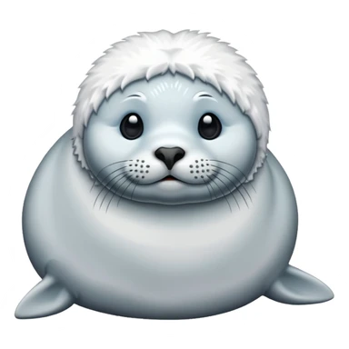 white winter & artic animal (seal)  sticker