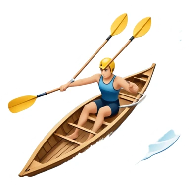An icon showing a close-up of crossed oars, a sleek racing shell, and rippling water, symbolizing rowing. The design includes droplets in motion and a streamlined boat tip cutting through waves. Transparent background emphasizes strength, precision, and the spirit of competitive rowing sticker