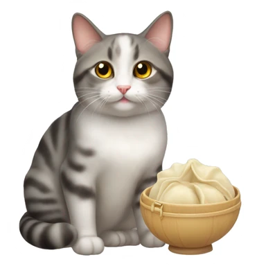 Ukrainian cat with dumpling sticker