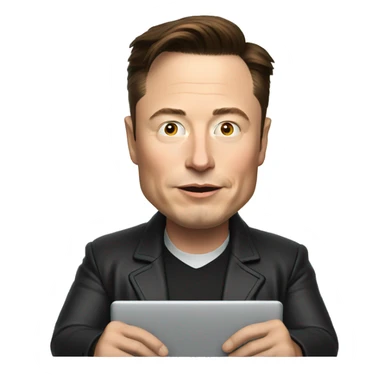 ELON MUSK WORKING ON PC sticker
