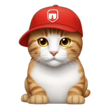 Cat wars red cap sticker
